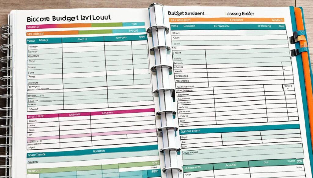 budget binder layout